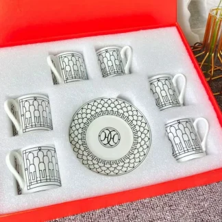 Modern Geometric Print Tea Set