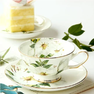 Vintage-style White Floral Tea Set